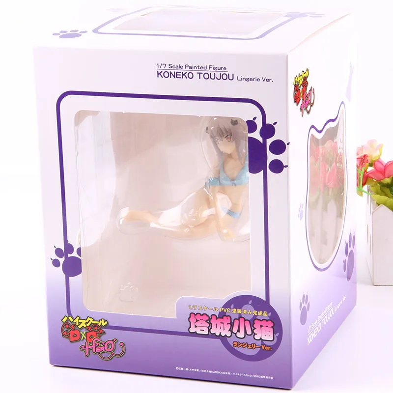 17 Ölçek Toujou Koneko PVC Koleksiyon Modeli Oyuncak Anime Lisesi DXD Kahraman Koneko Toujou Lingerie Ver Action Şekil T2003218262649