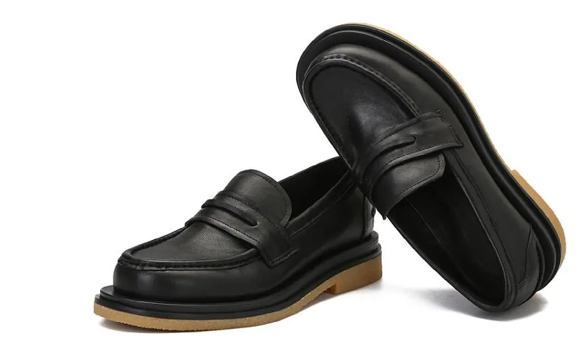 Mocasines negros con flecos calientes, zapatos de hombre, zapatos casuales de cuero genuino para hombre, zapatos de punta redonda hechos a mano para hombre