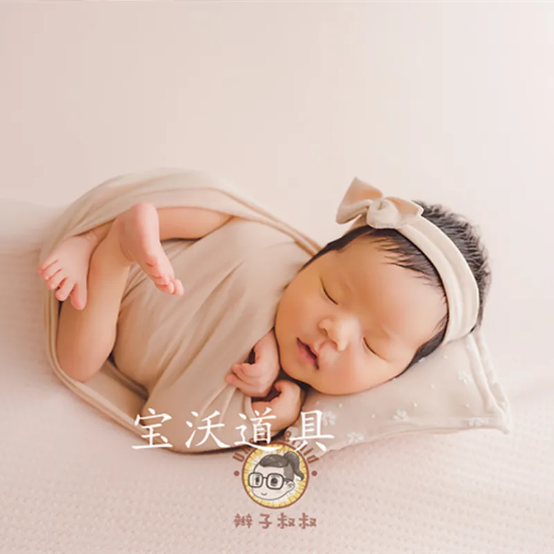 Stretch Knit Wrap für Neugeborene Fotografie Requisiten Baby Swaddle Cocoon Decke Foto Studio Accessort Jersey Wrap Schicht LJ201014