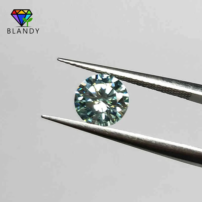 3.0mm à 11mm Bleu Vert Rond Excellente Coupe Sic Matériel Moissanites Pierre Lâche Pour Bijoux