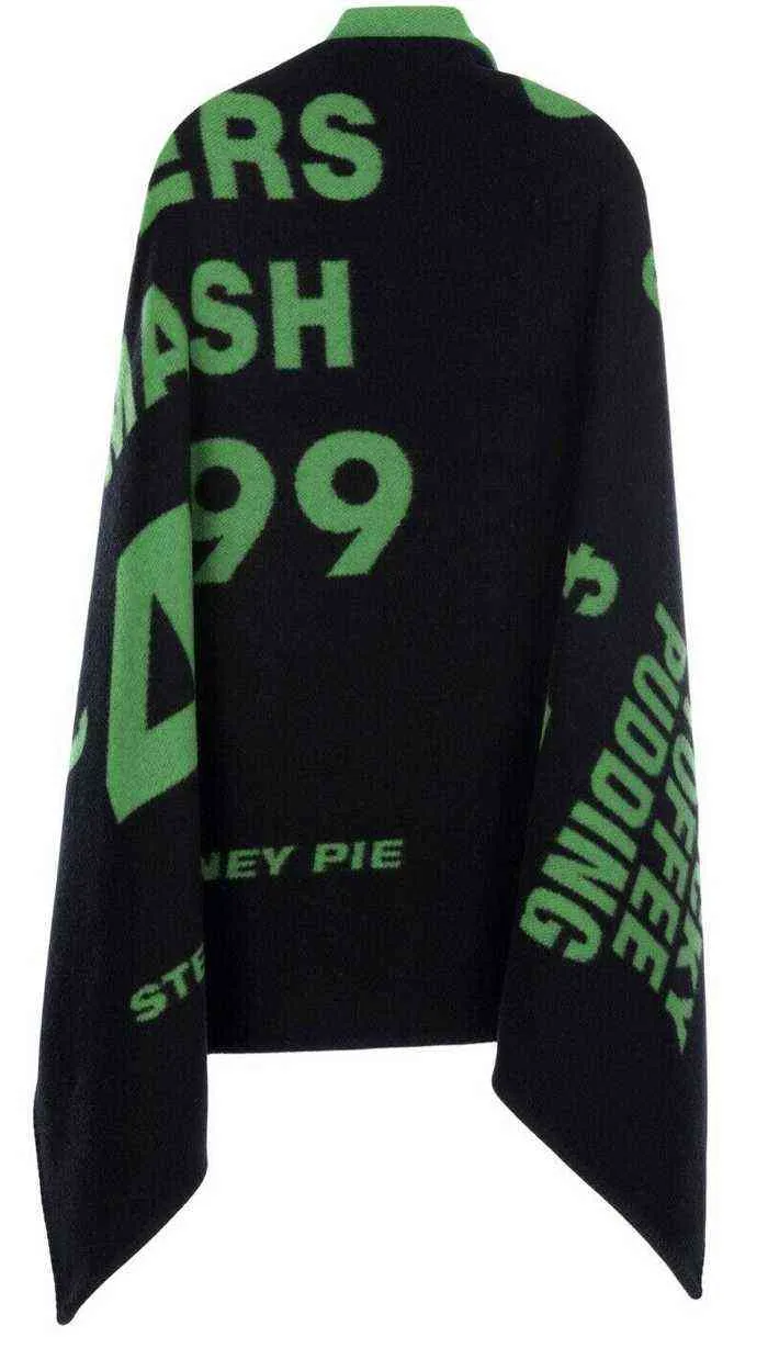 150135cm Pashmina sjal för kvinnor Autumn Winter High Quality Green Letter Thick Wime Scarf Street Poncho Female 2201077689398
