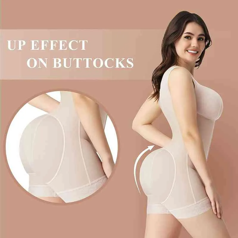 Femmes taille formateur Corset corps Fajas Colombianas femmes minceur caleçon pratique contrôle du ventre Push Up Shapewear 220104