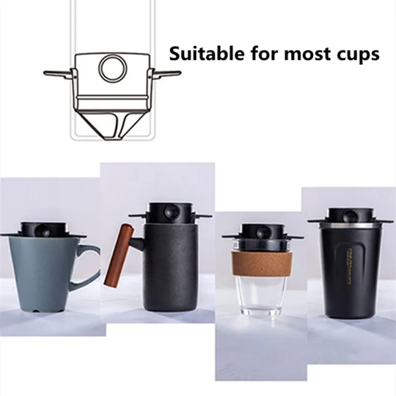 Återanvändbar kaffefilter Bärbar resa rånar Handgjorda Dricker Tea Cup Set Pot Ware 220217