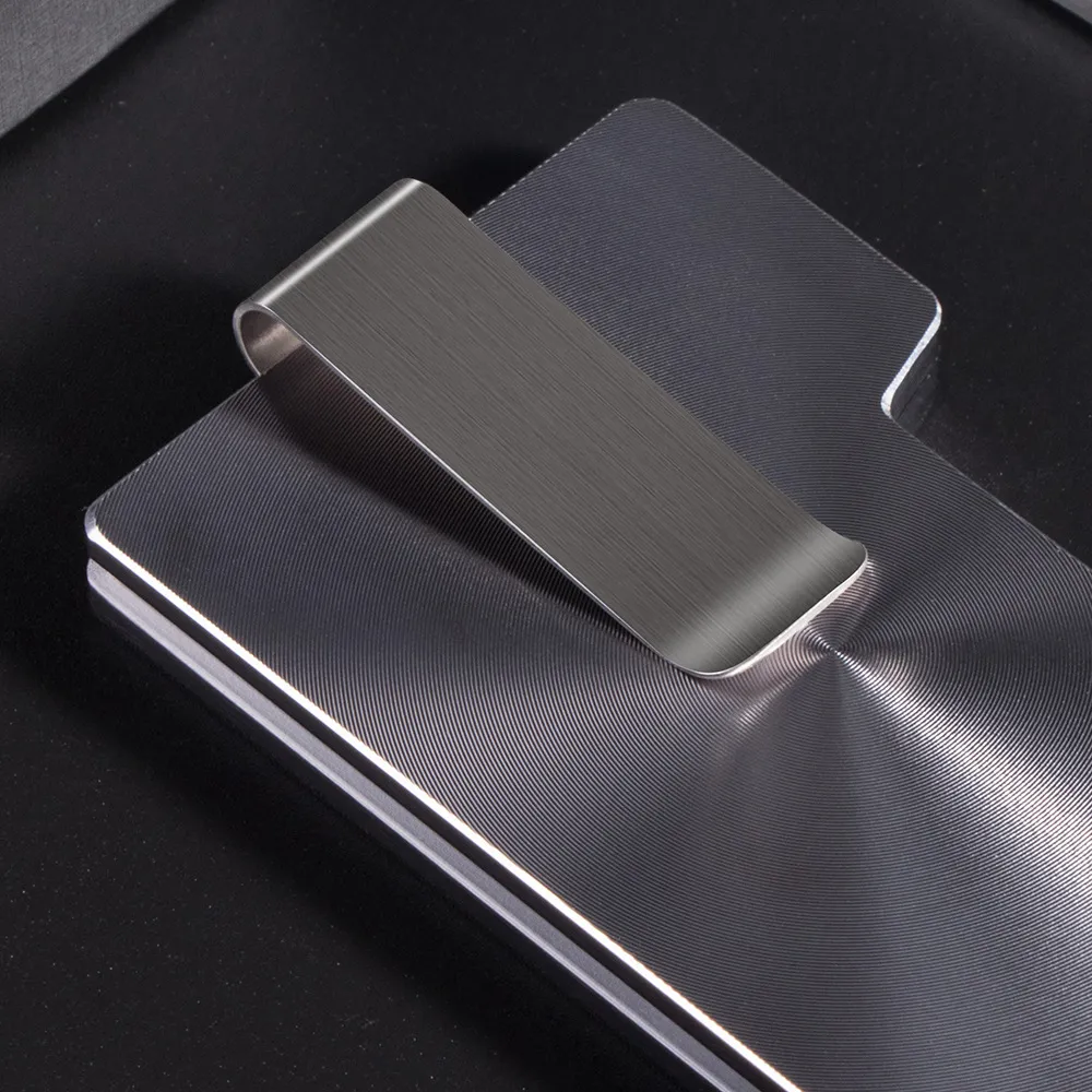Мини-металлический держатель для карт, кошелек с RFID-блокировкой, мужской чехол для кредитных карт из сплава, мужской и женский тонкий алюминиевый кошелек с долларовым зажимом266Z