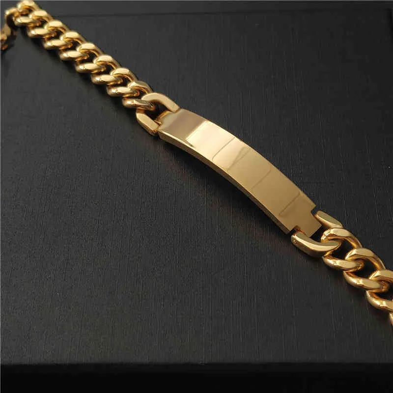 Stainls Steel Sier18K Gold PlatedRose Gold Color Adjustable Link Cuban Chains Name Engraved Kids ID Bracelet7784522