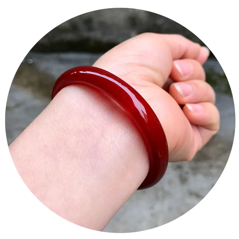 Natural Brasilien röd agat armband liten remsa rent utsökt färgmönster chalcedony233y