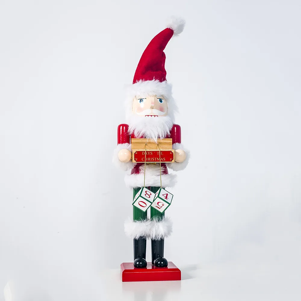 Merry Christmas Decor Kids Dolls 40cm Schiaccianoci in legno Soldato / Babbo Natale / Pupazzo di neve / Ornamenti bambole Figurine Giocattolo regalo di Natale 201128