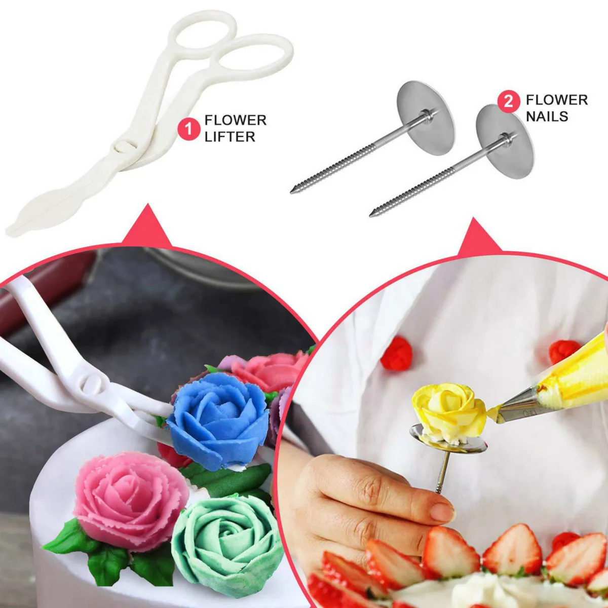 ICING PIPING TIPS SETING STOLAING BOX CAKE CAKE DECORATING Supplies Kit Icing Nozzles Pastry Piping Bags Smoother 2010237038938