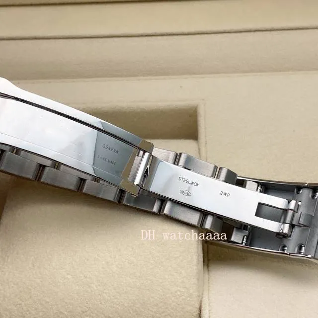 36 Rostfritt stål Vitt sifferskiva armband Watch 126200 Roman Index Automatisk herrklocka253a