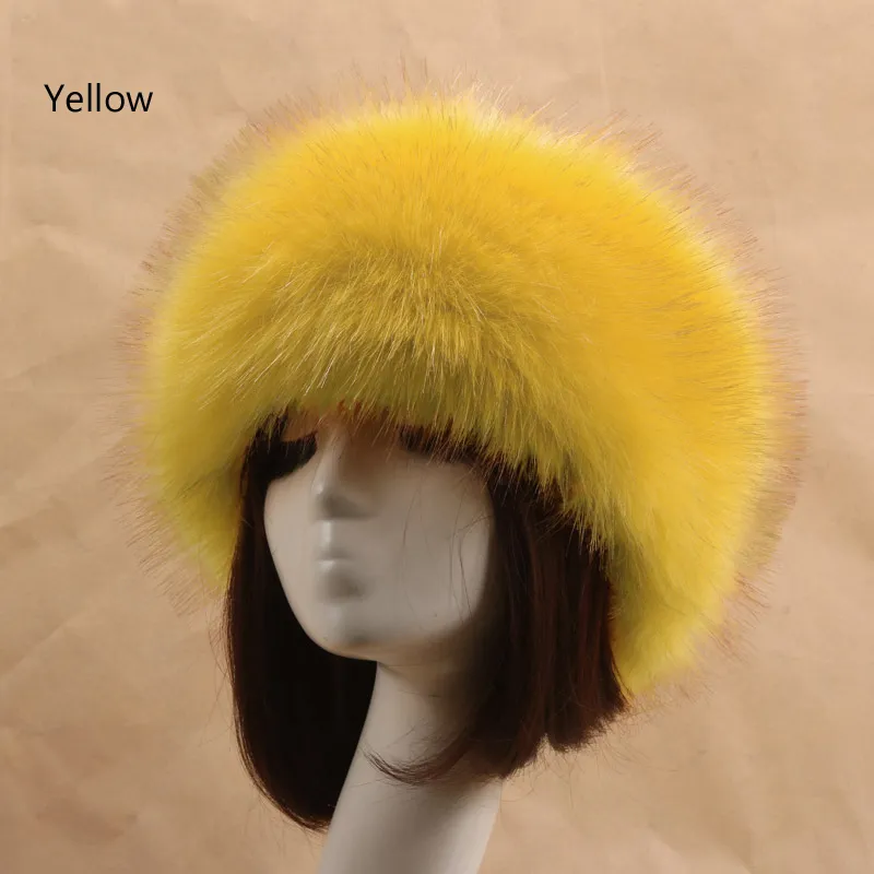 ZADORIN Winter Hat Fashion Faux Fur Headbands for Women Earwarmer Russia Caps Fluffy Snow Cap soviet cap 201019228L