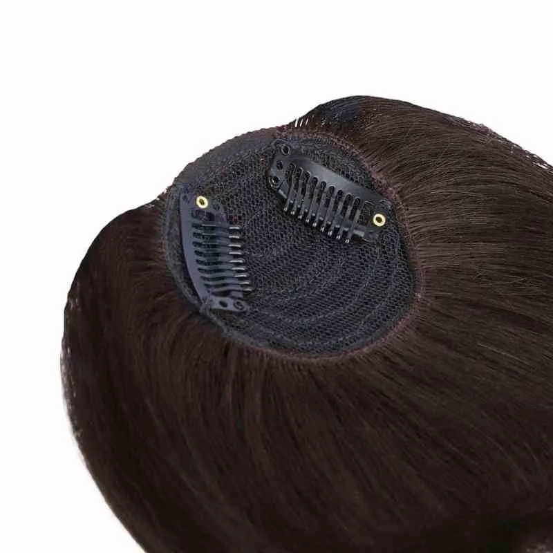 Clip in Bangs Réel Cheveux Humains Frange Épaisse Frange avec Temples pour Femmes Naturel Plat Soigné Bangs Pince À Cheveux Extension W220308