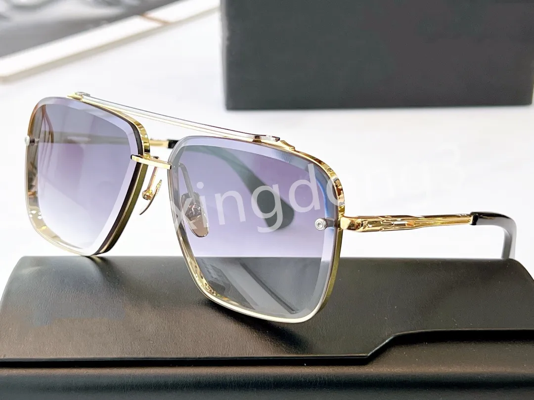 22SS Güneş Gözlük Tasarımcı Güneş Gözlüğü Moda Lüks Erkekler için Lüks Metal Seyahat Metal Anti-ultraviyole UV400 Vintage Stil Kare Çerçeve Yüksek Kalite Kutu 8 Renk