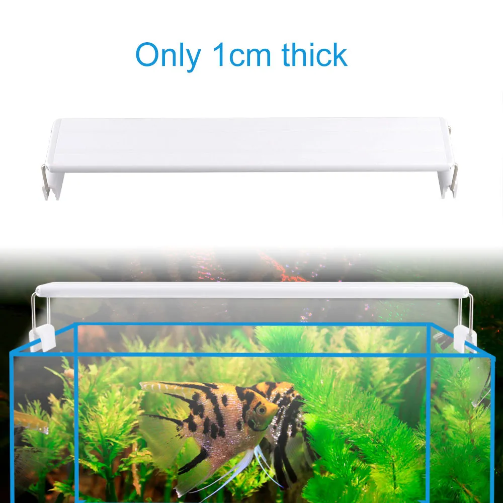 LED RIUM LIGHT UNDERWATER TIC 플랜트 전체 스펙트럼 Four Rows Dimmable Water Tank Lamp Waterproof Clip on Y200917