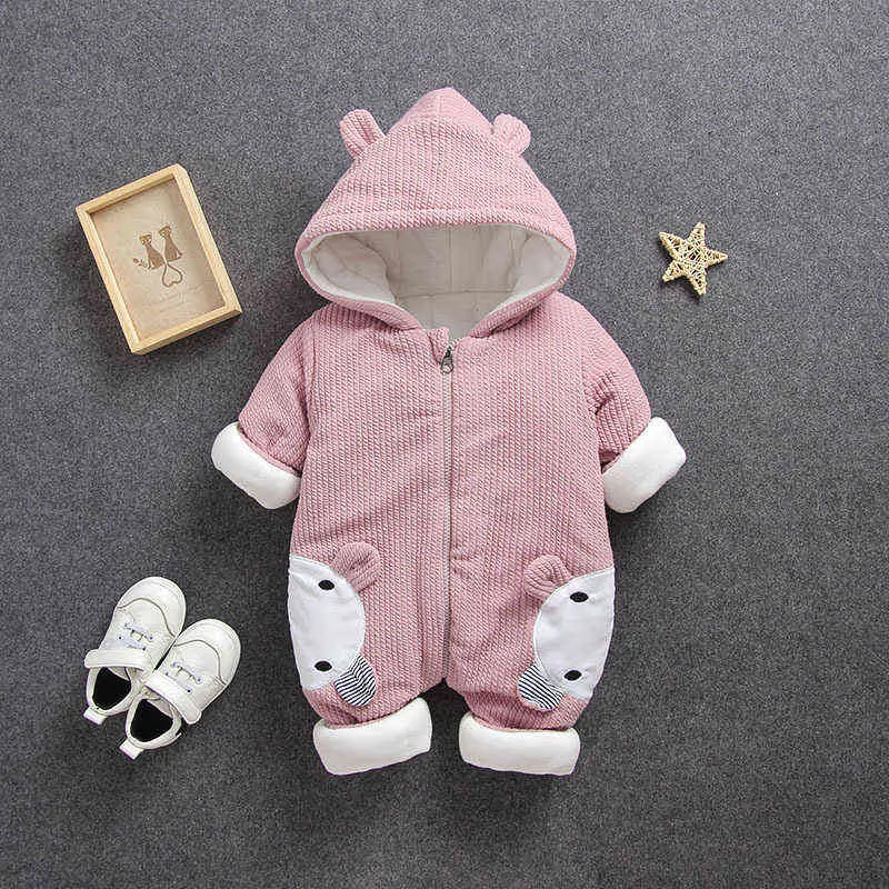 LZH Infant Clothing Autumn Winter Rompers For Baby Boys Jumpsuit Kids Overalls Children born Girls Clothes 211229