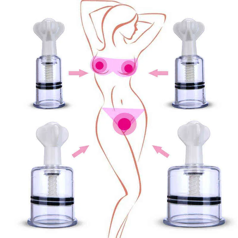 NXY Vibrateurs Nipple Sucker Pussy Pump Agrandissement Stimulateur de clitoris S m l xl Pince à seins Pompe à vide de sein Jeu pour adultes Sm Sex Toys pour femmes 0104