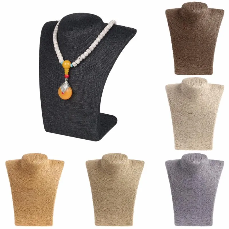 Bijoux pochettes sacs JAVRICK mode femme corde Mannequin buste présentoir étagère support collier 6 couleurs 221G