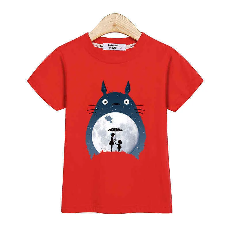 3D ciel étoilé Totoro enfants t-shirt garçon fille nouveau coton hauts chemise 3-14T bébé vêtements dessin animé chat imprimer à manches longues t-shirt G1224