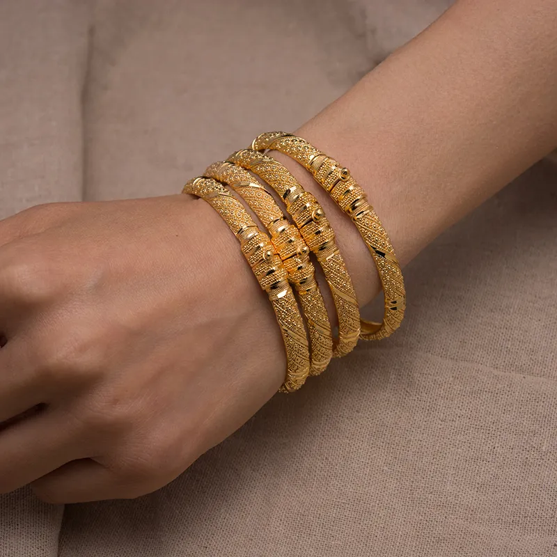 Женский браслет золотой цвет свадебные браслеты для женщин -невеста может открыть браслеты, индийская эфиопская Франция Африканские ювелирные изделия Дубая y12221i