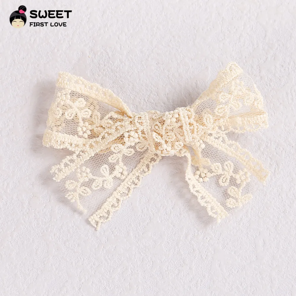 Nouveaux nœuds en dentelle pinces à cheveux pour bébé chapeaux pour enfants Barrettes couleur bonbon épingles à cheveux pour enfants filles accessoires de cheveux pince à cheveux pour tout-petits