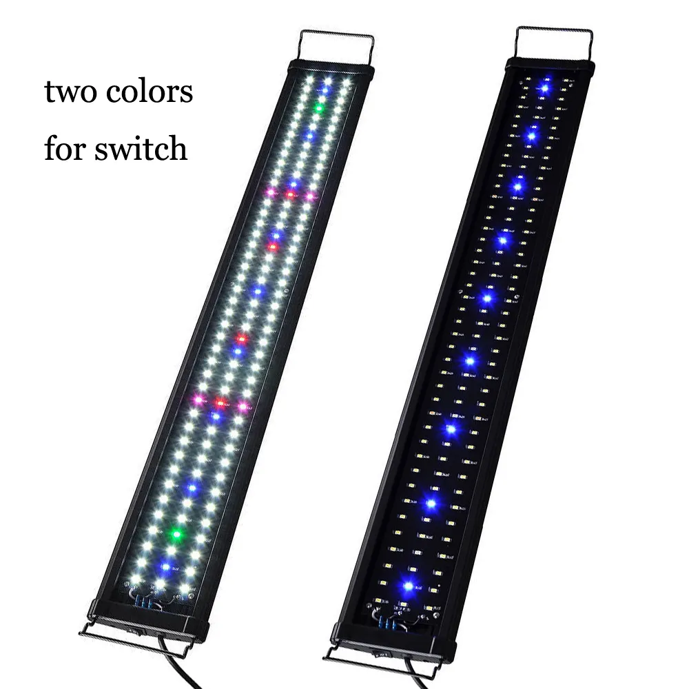 30 40 60cm LED Luzes de aquário Lâmpada de luz de tanque de peixes de alta qualidade com suportes extensíveis LEDs adequados para decorações de aquário Y20092194P