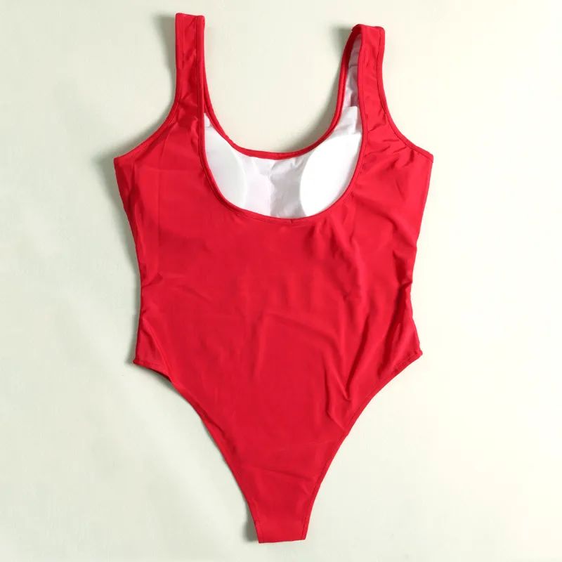 Bfustyle Classic usa baywatch zwempak vrouwen sexy rood badpak één stuk bather badmode string zwempakken t2001142837490