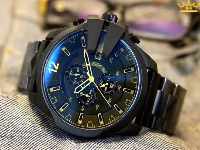 Top luksusowe męskie zegarek wysokiej jakości 316 stali nierdzewnej Pełna funkcja mężczyzn sportowe zegarki wojskowe z oryginalnym pudełkiem Montre de Luxe209m