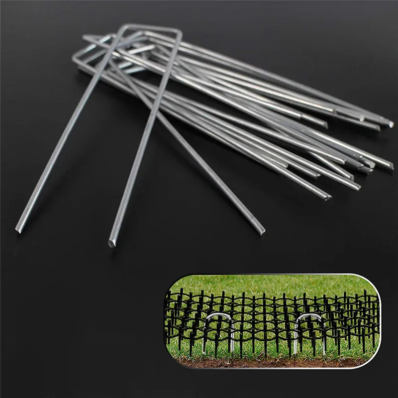 10 Stücke 13 cm x 49 cm Garten Prickle Streifen Dig Stop Katzenabweisende Abschreckungsmatte Spike Tragbare Anti-Katze Hund Outdoor Garten Supplies236g