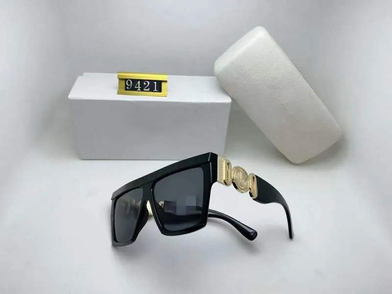 2021 Аутентичные поляризационные солнцезащитные очки 9421 для женщин и мужчин, дизайнерские солнцезащитные очки с защитой от ультрафиолета, прозрачные линзы и линзы с покрытием sunwear244E