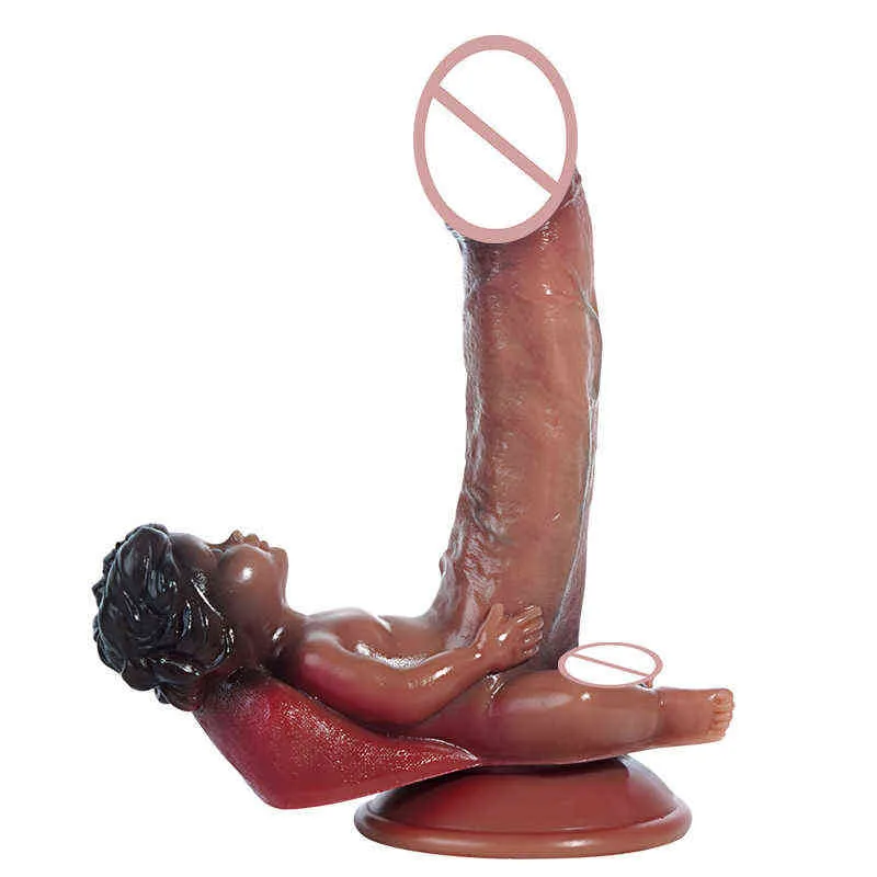 Nxy Dildos Anal Zabawki Cupid Symulacja Penisa Kobiet Masturbacja Urządzenie Miękkie Silikon Alternatywny Fun Gun Maszyna SM Sex Toy Produkty dla dorosłych 0225