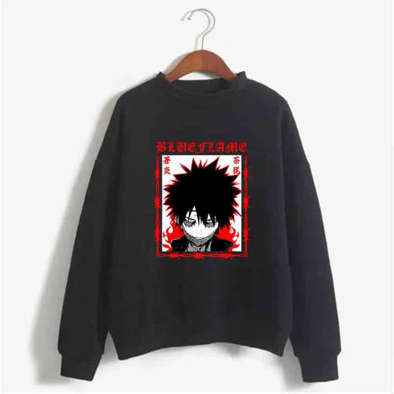 2021Japan anime min hjälte akademia dabi cosplay hoodie kvinnor män hajuku sweatshirt pullover hooded jacka sportkläder h1227