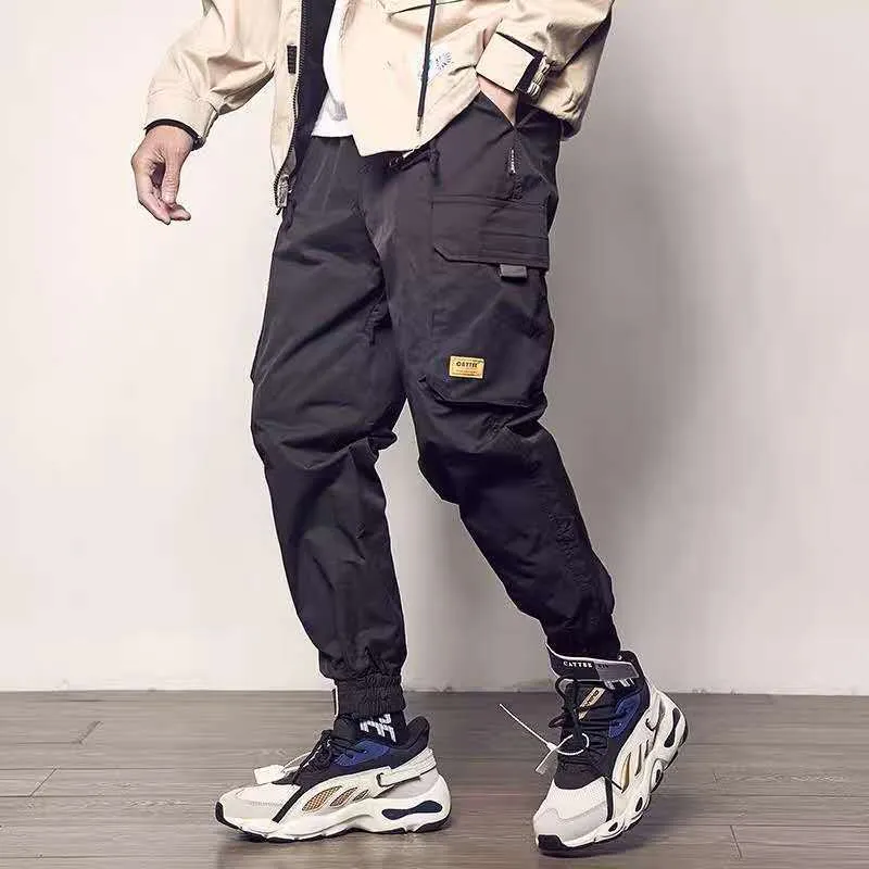 2020 Cepler Kargo Pantolon Erkekler Renk Patchwork Sıradan Jogger Moda Taktik Pantolon Harajuku Street Giyim T200219