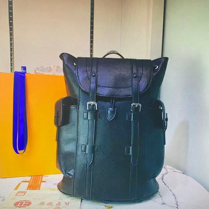 Designer -Rucksacktasche große Kapazität für Männer Fahrt Bag Hochqualität klassische Blumenmann -Rucksäcke Taurillon Leder Travel307d