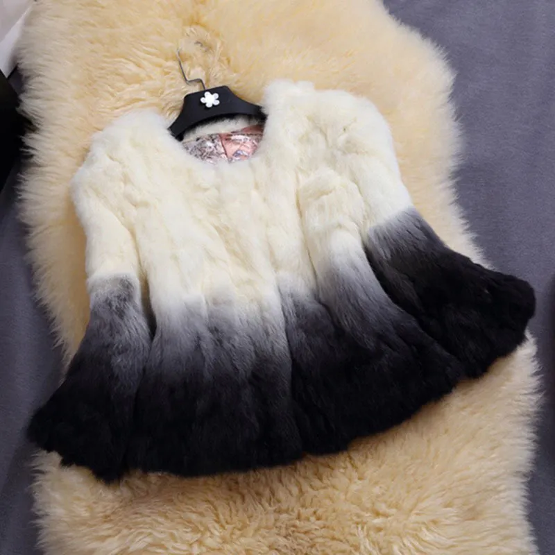 最高品質の気質の毛皮のコートolgitum冬のソフト模倣ウサギの短い色マッチングファーアウトウェアミュージャー女性ジャケットlj201021