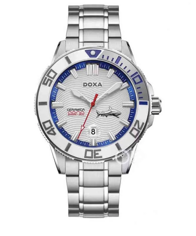 Doxa Watch Big Shark Top Brand 고급 스테인리스 스틸 Men039S 빛나는 스포츠 다이빙 46mm 워터 유령 신제품 02148365320