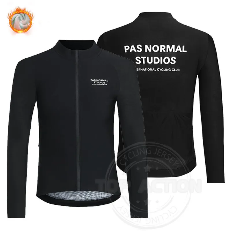 2022 Blau PNS Fahrradbekleidung Herren Winter Thermal Fleece Pas Normal Studios Langarm Radtrikot Ropa Ciclismo 220226