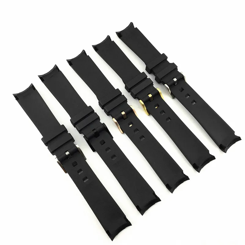 Adaptateur de stock direct d'usine Laoshuigui 20mm bracelet de montre accessoires bracelet de montre en silicone boucle ardillon bracelet 21mm caoutchouc s259m