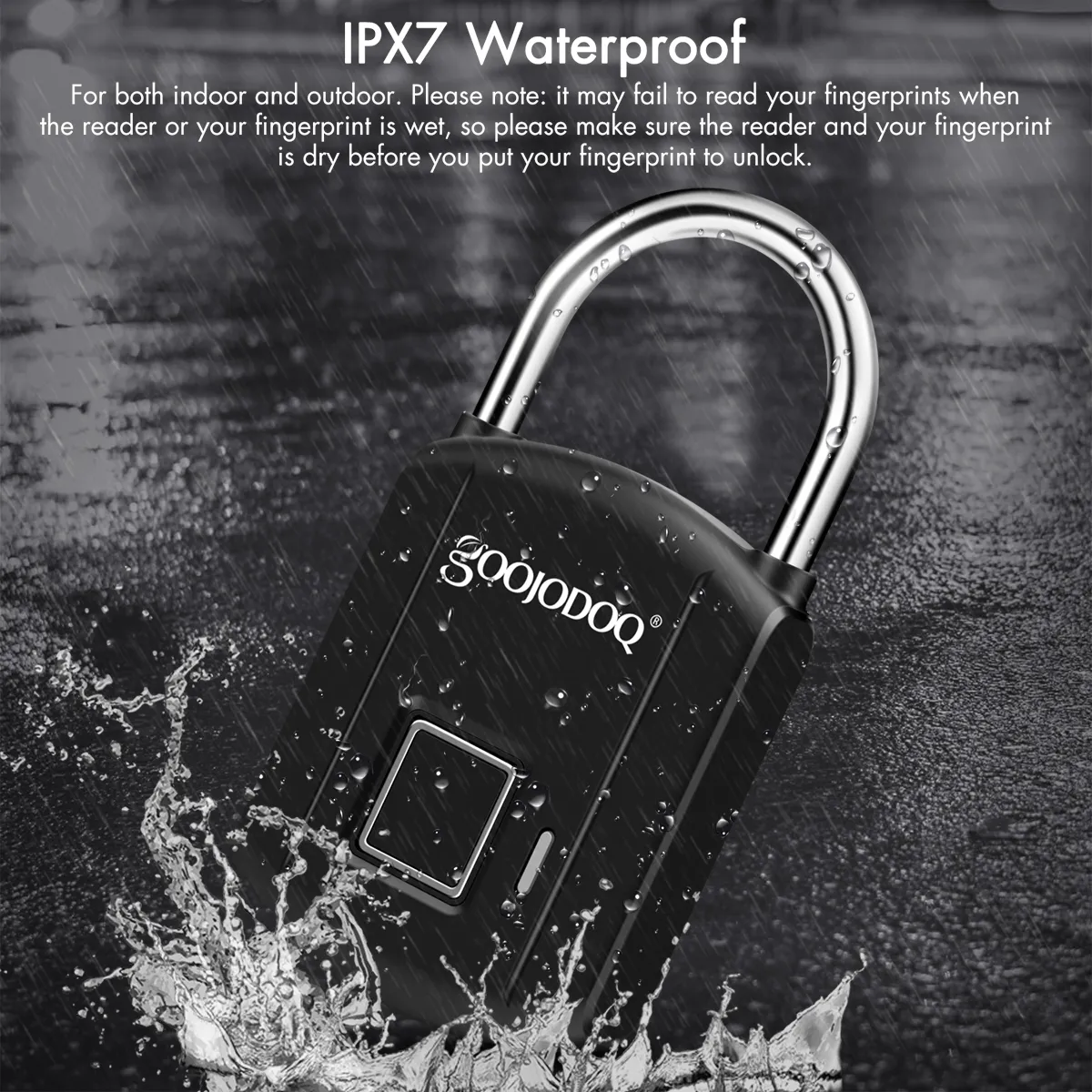 Goojodoq Smart Fingerprint Lock Comprimento USB Carica Padlock Metal Security Secondyless Ricaricabile Porta elettrica zaino bagaglio 201013
