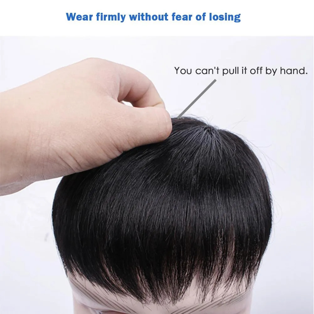 Kurze gerade fündel synthetische Männer Perücken Toupee Haarstücke Haarersatz natürliches aussehendes Haar für Männer Perücken Toupe9250120