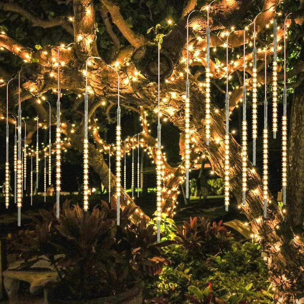 30 cm 50 cm LED meteor chuveiro luzes de chuva decoração de casamento à prova d 'água luz queda luzes de corda para festa luz de Natal D30 201203