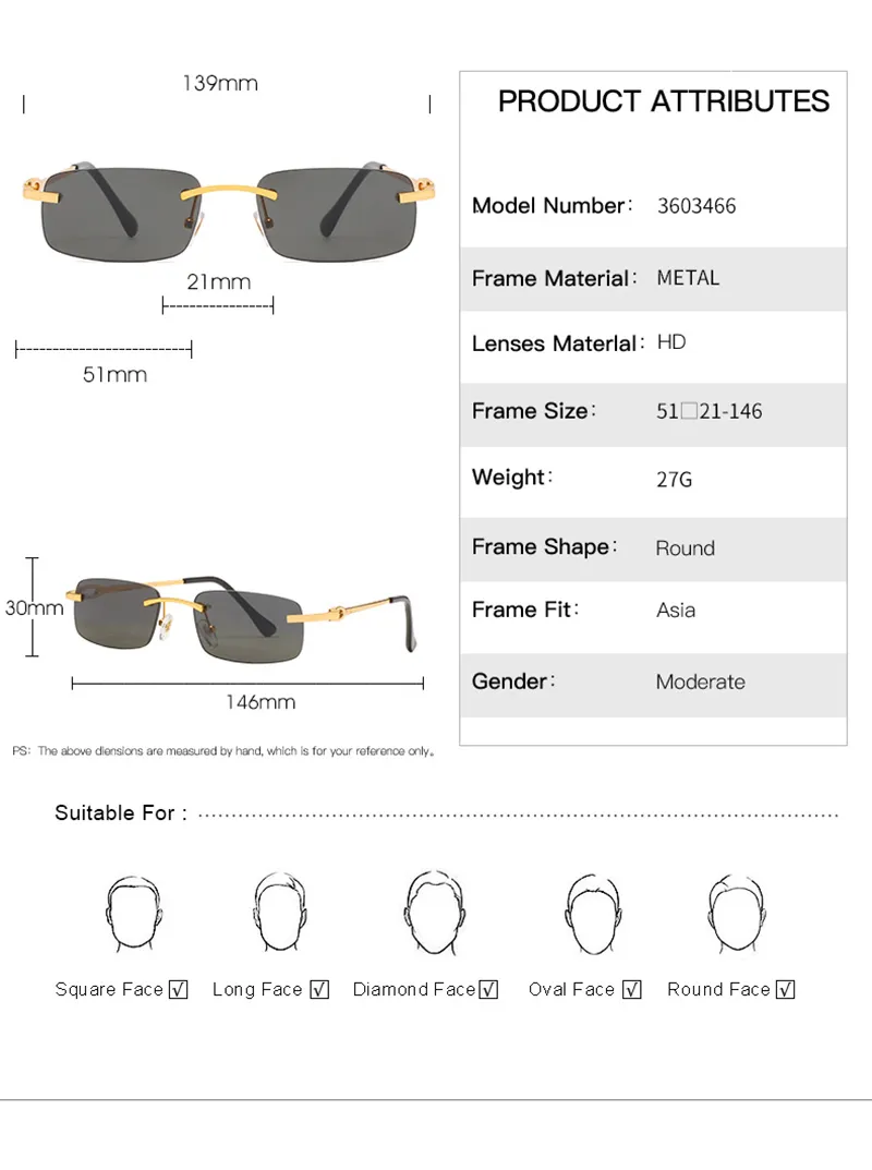 Lunettes de soleil de créateurs Affaires de mode Lunettes de style de défilé classique Cadre en or et argent Gris Marron Transparent Lenstrend 294q