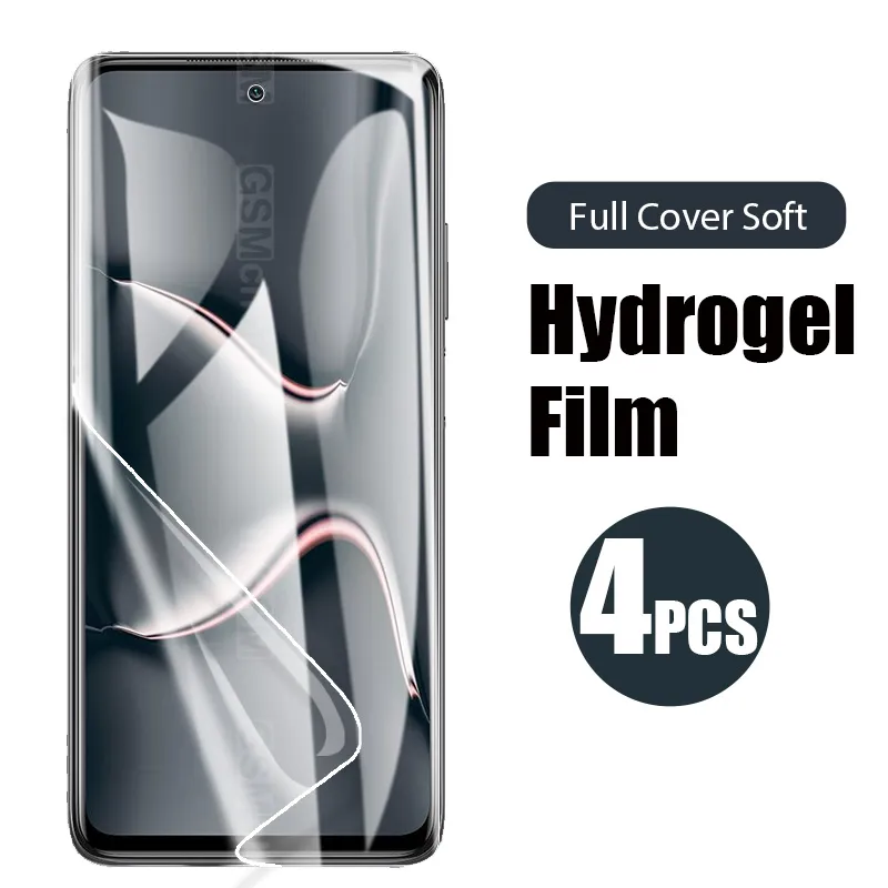 Film Hydrogel à couverture complète, 4 pièces, pour Xiaomi Mi 10 11 9T Pro Lite Ultra 5G, pas de verre sur Mi Note 10 9 8