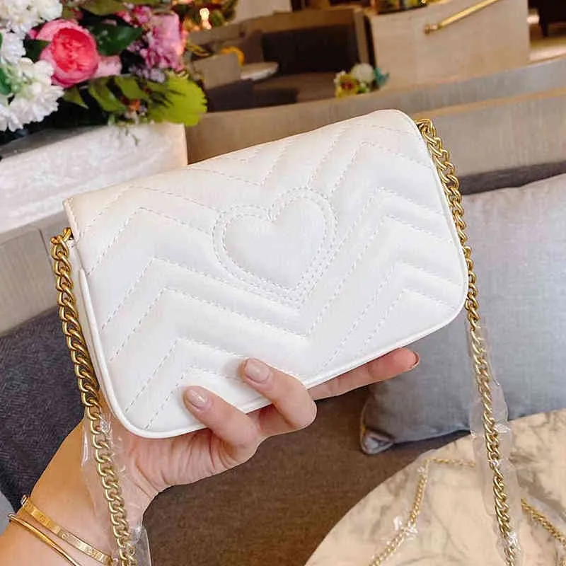 2022 Factory Wholesale New family Marmont Super Mini love Marmon small wavy double messenger chain women's bag to one DA3Q