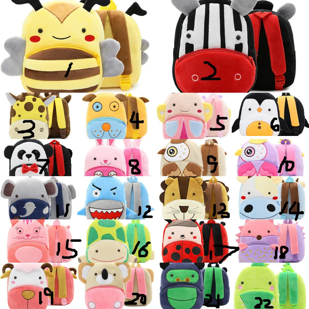 Dessin animé mignon cartable pour enfants en peluche enfants filles sac à dos maternelle éducation précoce épaules Mini pack Lion lapin chien Animal belle Bgas GQ1UNEU