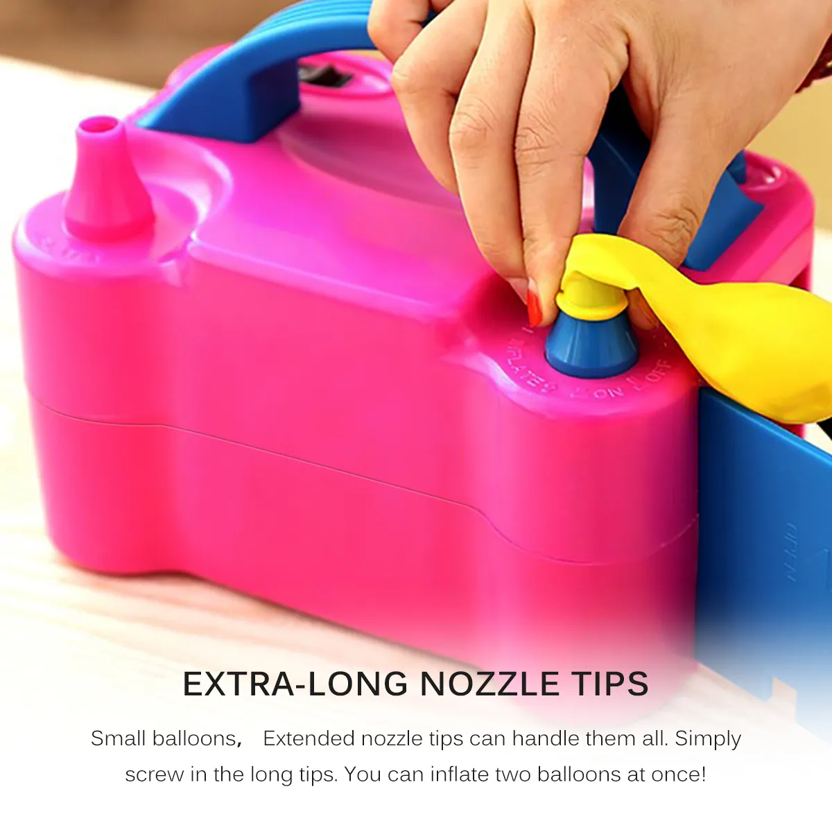 Efficient Electric Balloon Inflator: Portable Dual Nozzle AC Powered ...