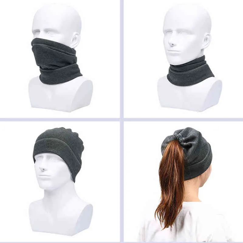 겨울 루프 스카프 유니섹스 따뜻한 니트 짠 양털 줄 지어 다기능 비니 스키 눈 모자 Snood Scarf 따뜻한 열 Y1229