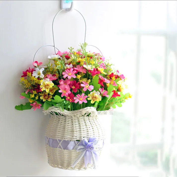 Künstlicher Blumen-Hängekorb mit Blumen, Lavendel, Dekoration für Wohnzimmer und Schlafzimmer, Y0104224i
