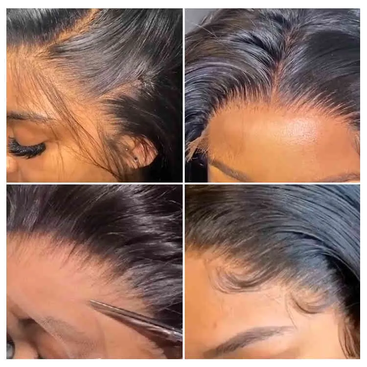 Atacado grande estoque 8-14 polegadas reta bob peruca para mulheres negras brasileira virgem cabelo curto rendas frontal bob perucas de cabelo humano