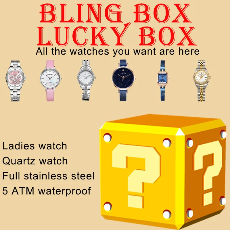 top bling box herenhorloges Lucky box lady horloges Willekeurige zak Surprise Blind Box Lucky Bag Gift Pack montre de luxe automatische wa2479