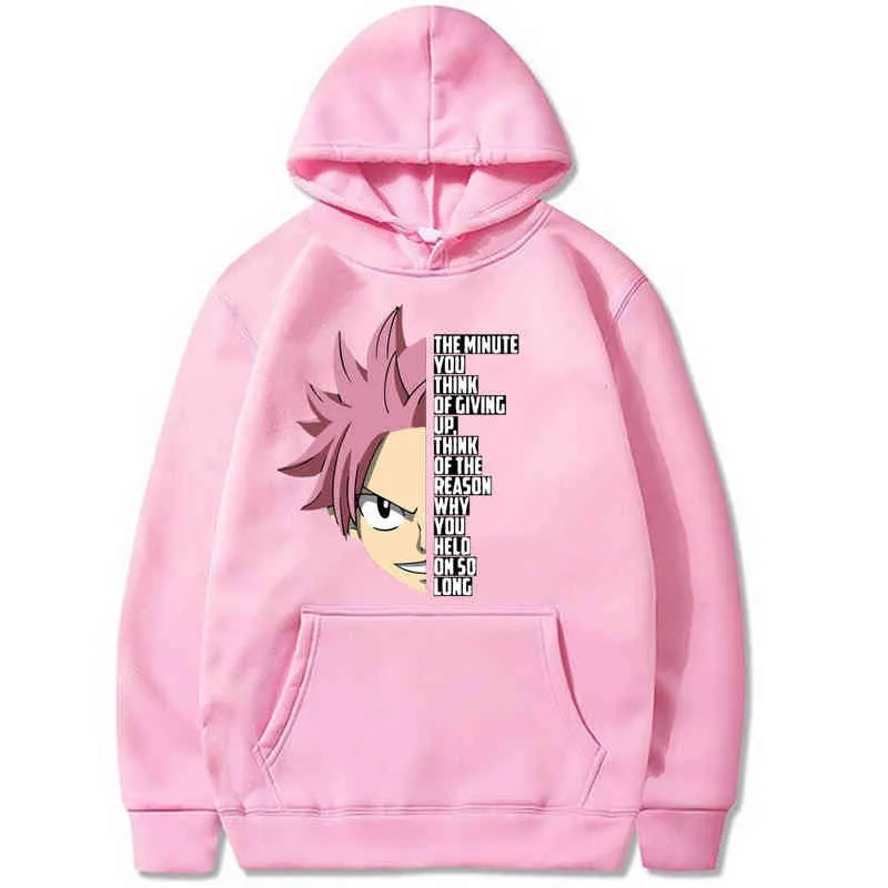 Sweats à capuche unisexe Fairy Tail Harajuku japonais Anime imprimé sweat à capuche pour femme couple Streetwear mode décontracté sweat manteau H1227