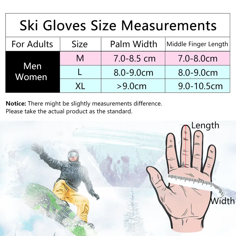 Ski Gloves COPOZZ Waterproof with Touchscreen Function Snowboard Thermal Warm Snowmobile Snow Men Women 220920